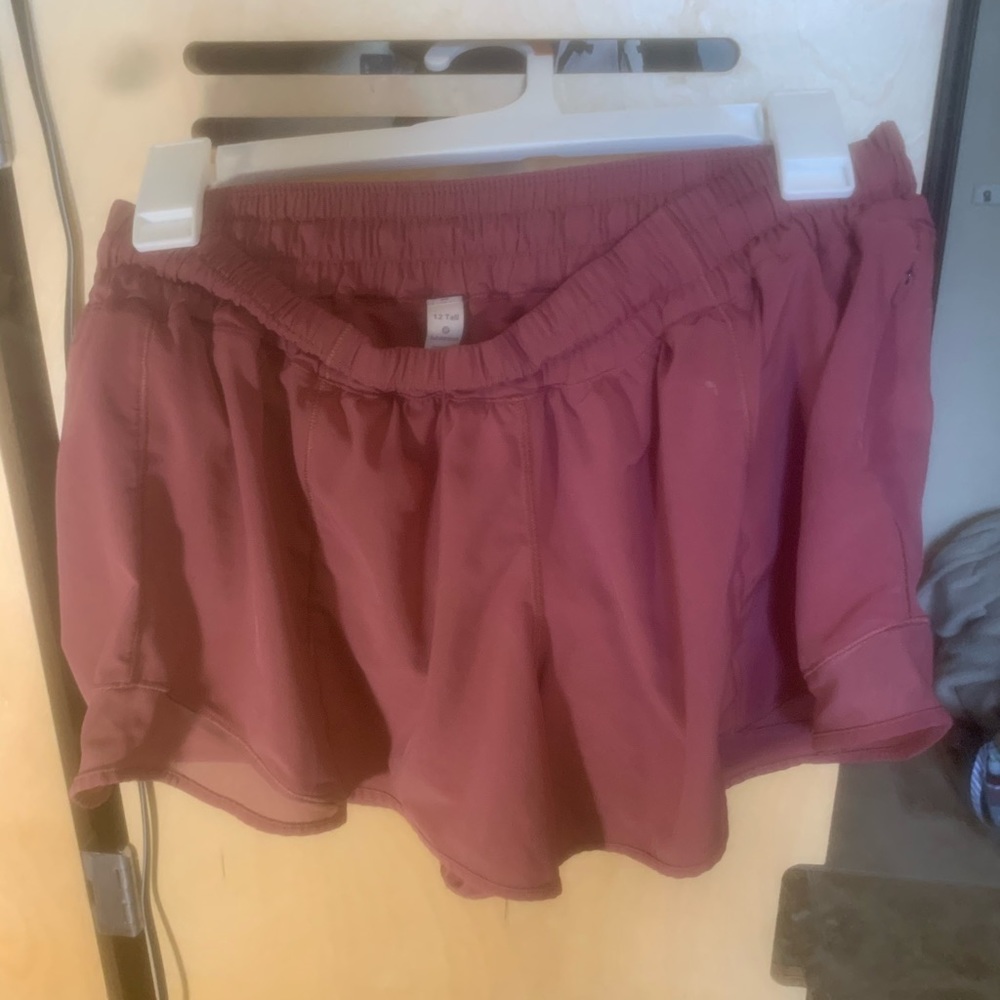 Lululemon “moss rose” pink shorts